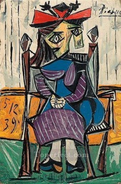 パブロ・ピカソ Painting - 座る女性 3 1962 キュビズム パブロ・ピカソ